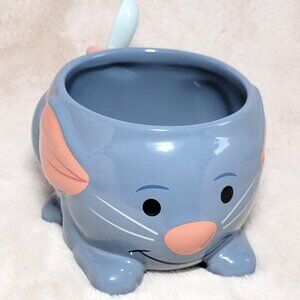 Remys Ratatouille Adventure Remy 22oz Ceramic Mug With Spoon Disney Parks NWOT